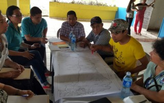Public consultation with communities in Chiriqui Viejo Watershed. Work group session. Photo: Fundación Natura