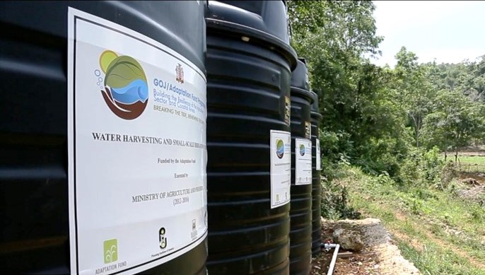 Water harvesting infrastructure installed by the GOJ-AFP to assist farmers