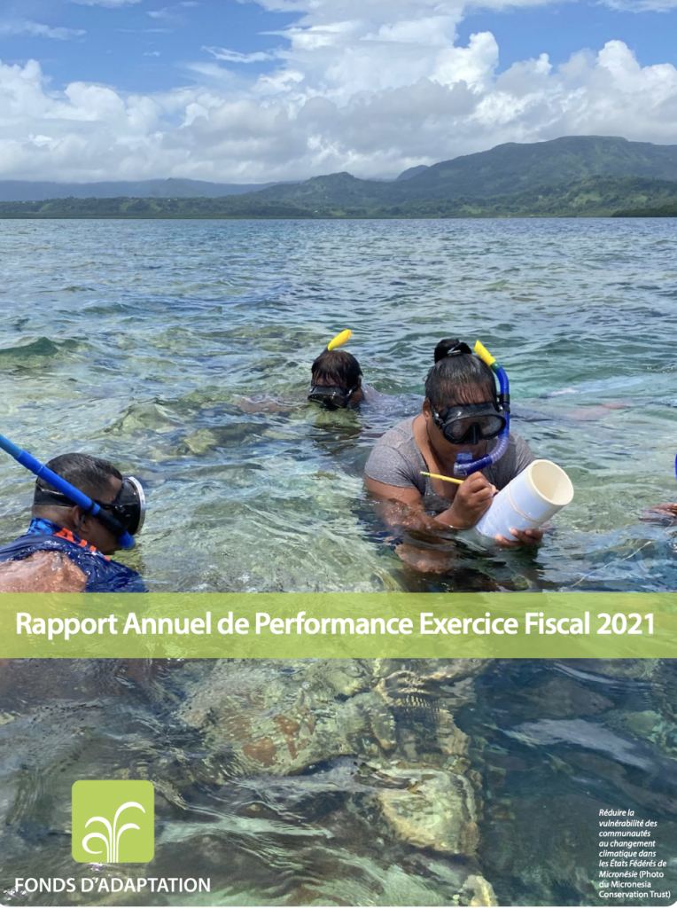 Rapport Annuel De Performance De L Exercice Fiscal 2021 Adaptation Fund Rapport Annuel De Performance De L Exercice Fiscal 2021 Adaptation Fund